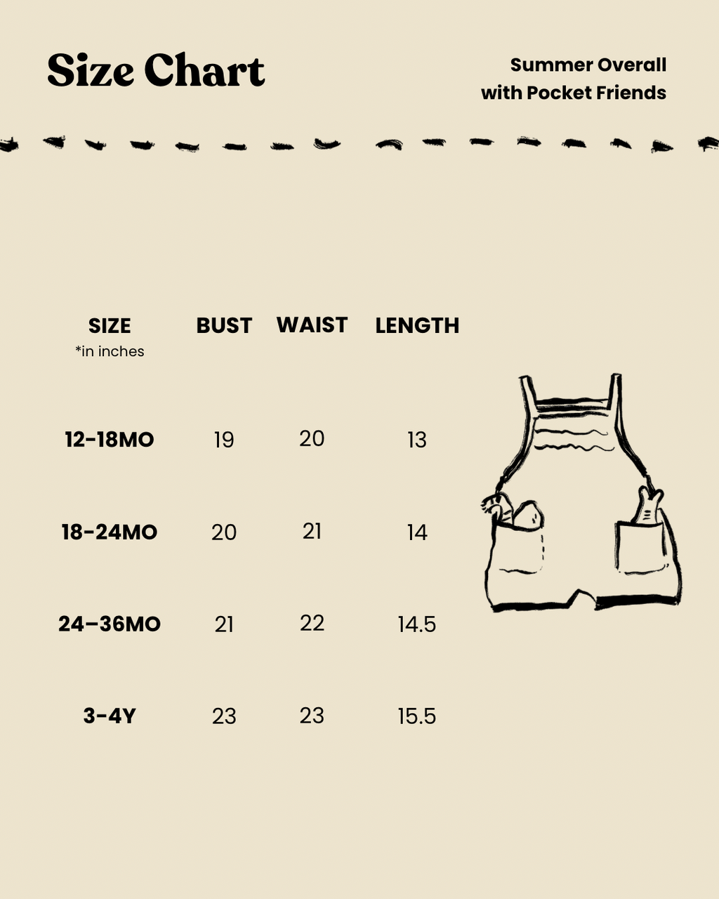 Summer Overall with Pocket Friends