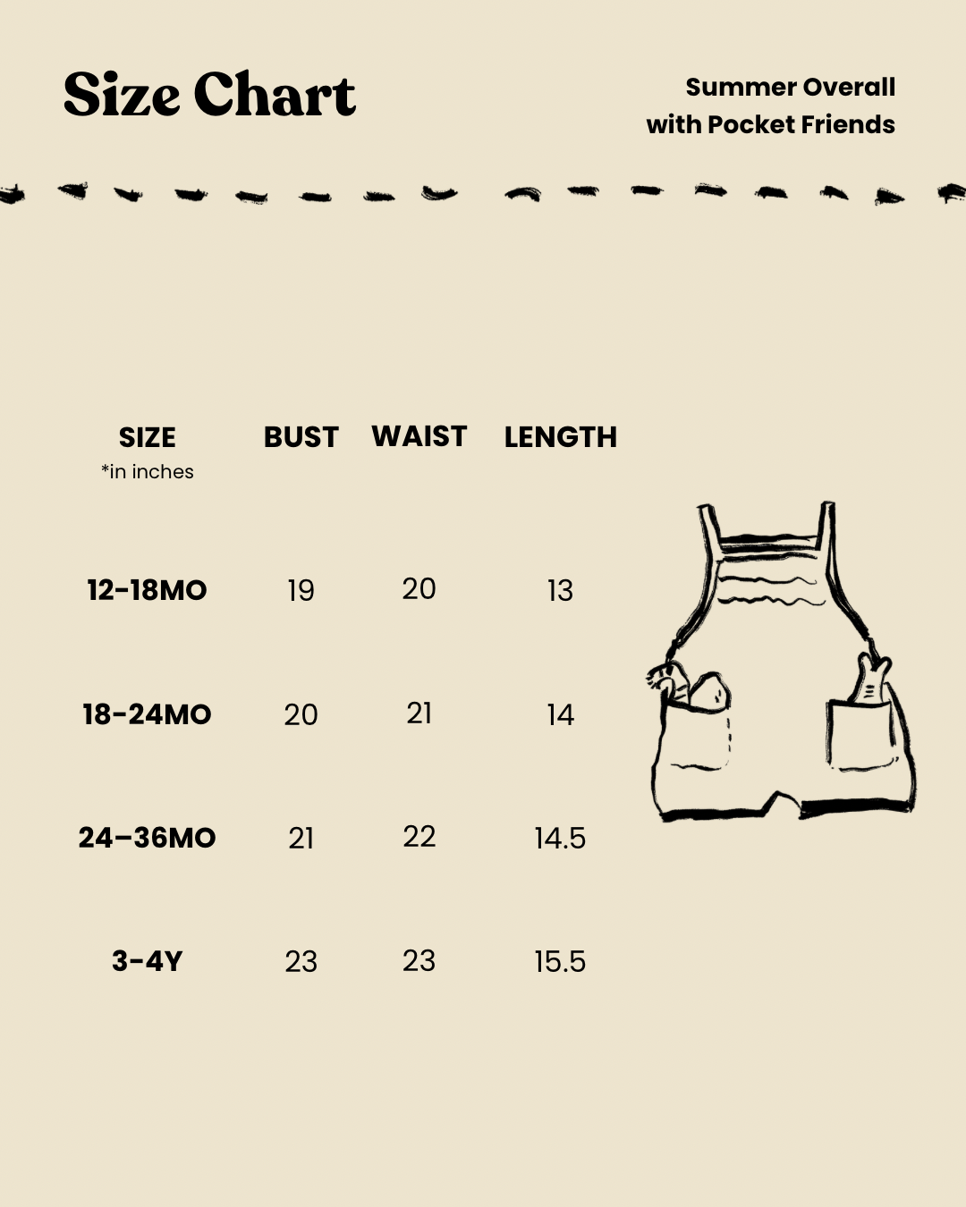Summer Overall with Pocket Friends