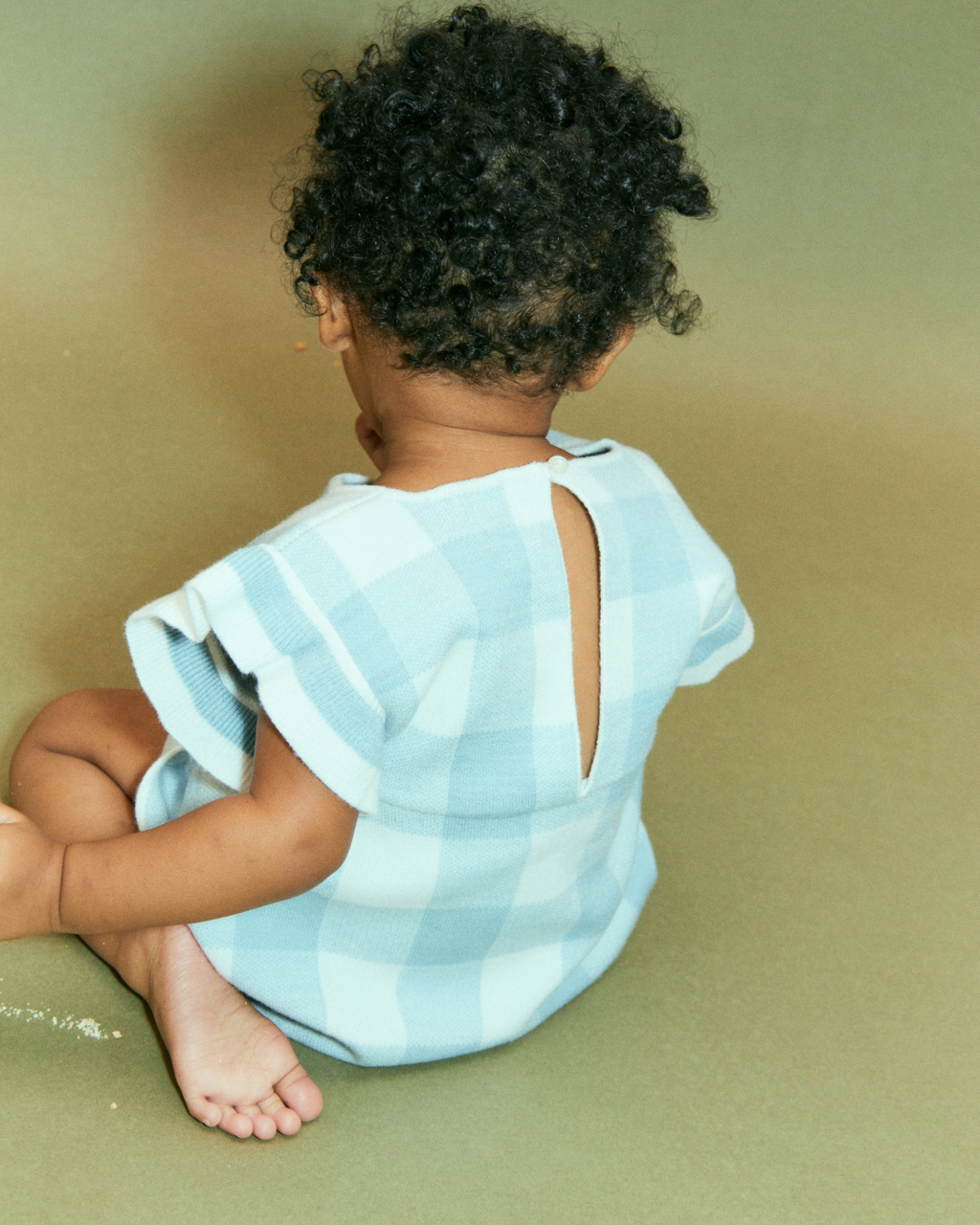 Flounce-Sleeve Dress