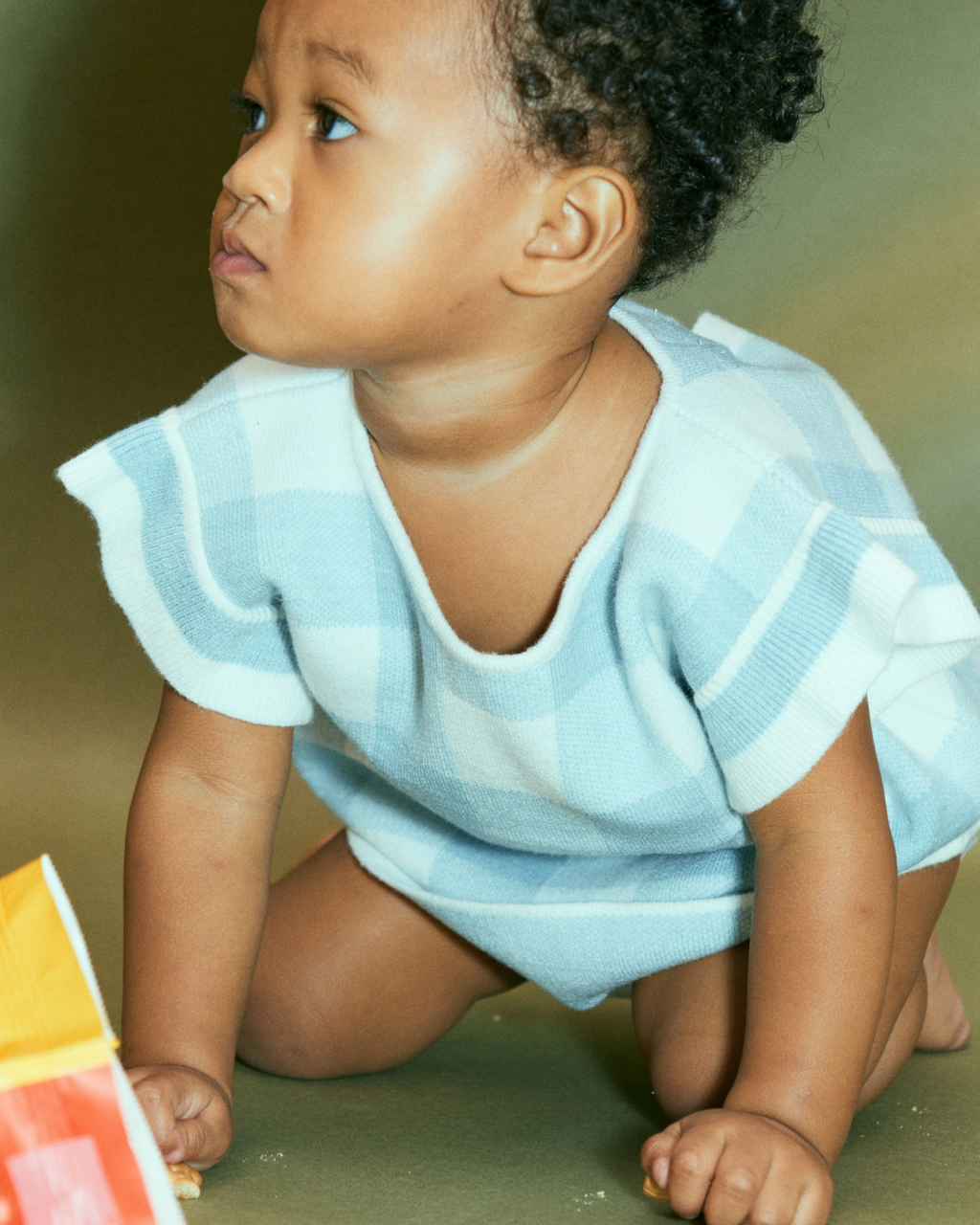 Flounce-Sleeve Dress