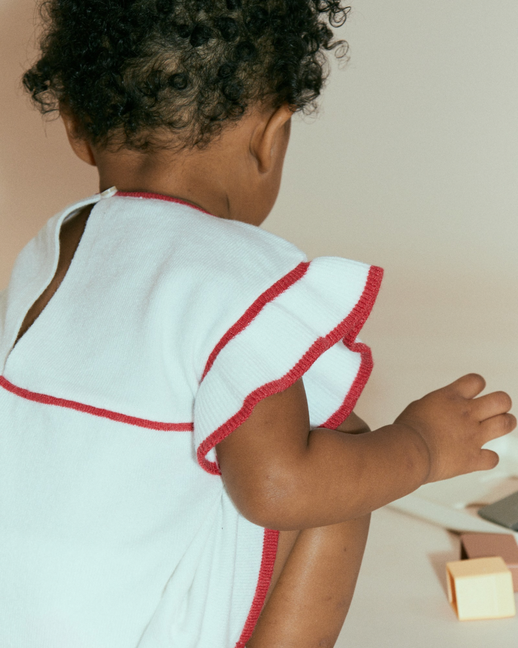 Flounce-Sleeve Dress